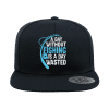 A Day Without Fishing Embroidered Flat Bill Cap