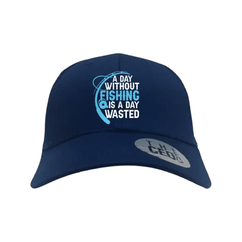 A Day Without Fishing Embroidered Trucker Hat