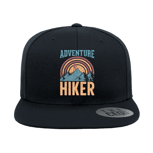 Adventure Hiker Embroidered Flat Bill Cap