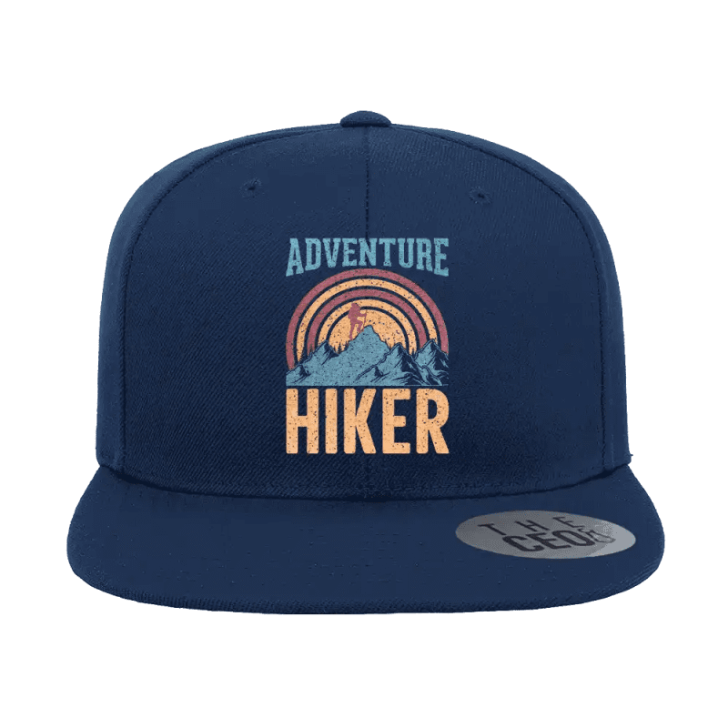 Adventure Hiker Embroidered Flat Bill Cap