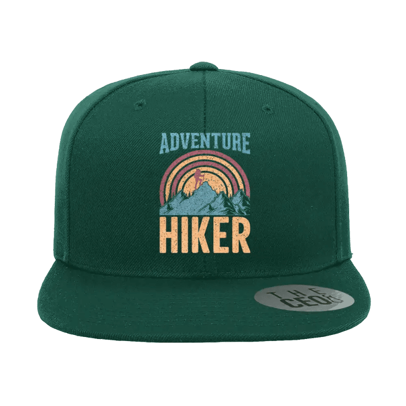 Adventure Hiker Embroidered Flat Bill Cap