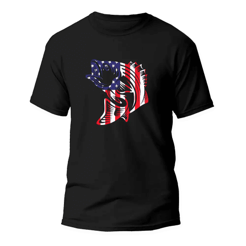 American Flag Fish Come Man T-Shirt