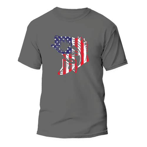 American Flag Fish Come Man T-Shirt