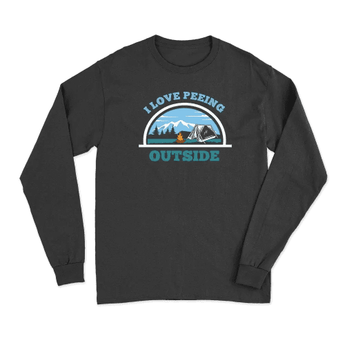 I Love Peeing Outside Men Long Sleeve T-Shirt