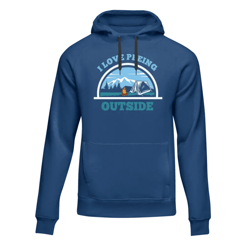 I Love Peeing Outside Men Adult Fleece Hooded Sweatshirt