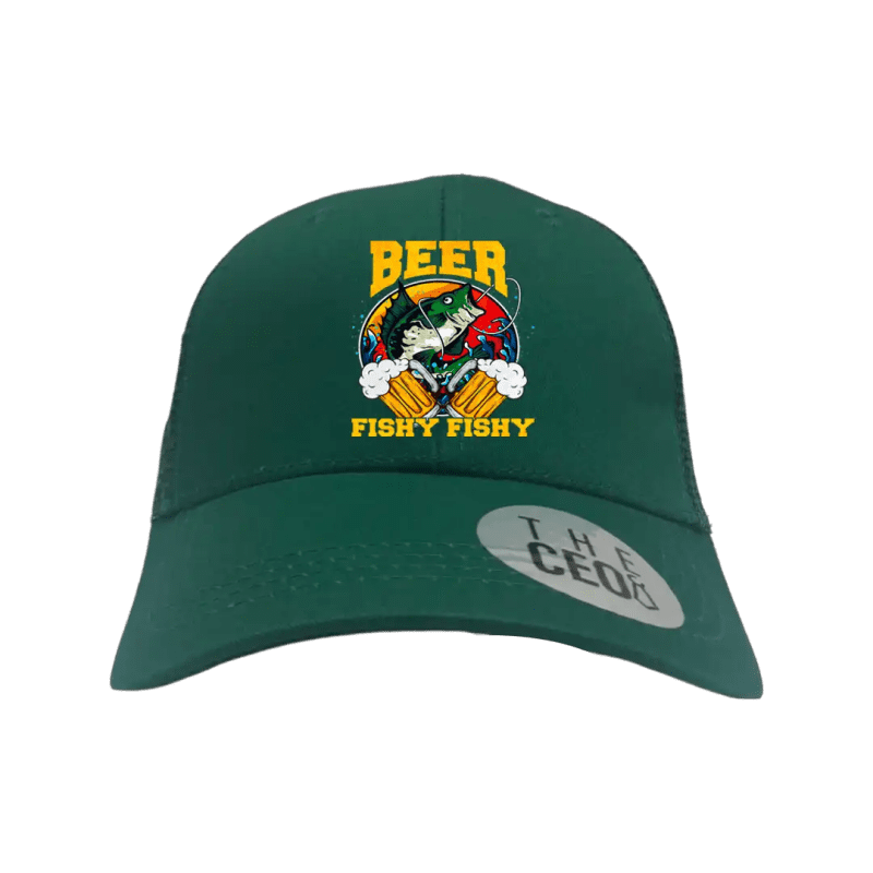 Beer Fishy Fishy 2 Printed Trucker Hat