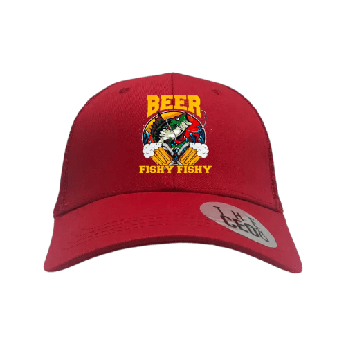 Beer Fishy Fishy 2 Printed Trucker Hat