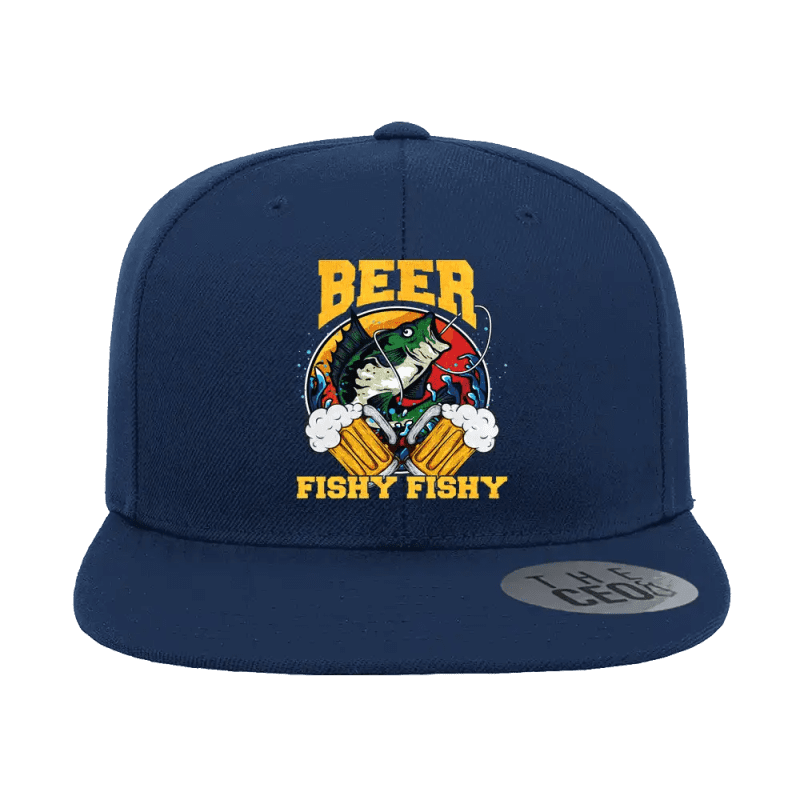 Beer fishy fishy 2 flatbill hat blue