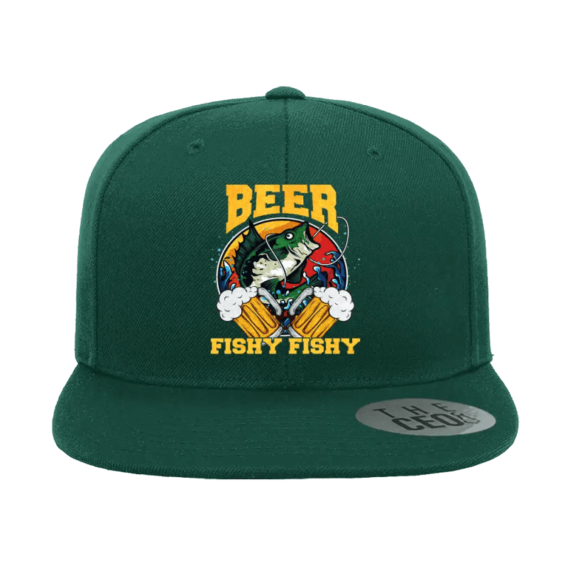 Beer fishy fishy 2 flatbill hat green