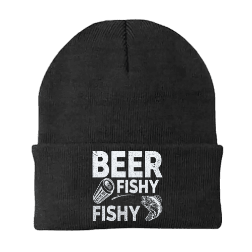 Beer Fishy Fishy Embroidered Beanie