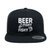 Beer Fishy Fishy Embroidered Flat Bill Cap