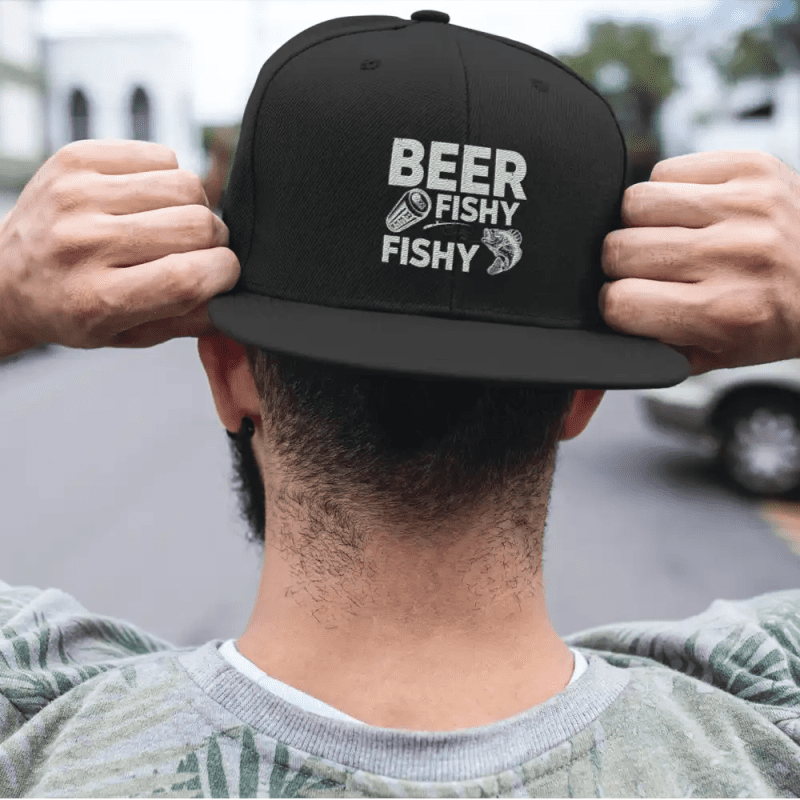 Beer fishy fishy flatbill hat black model