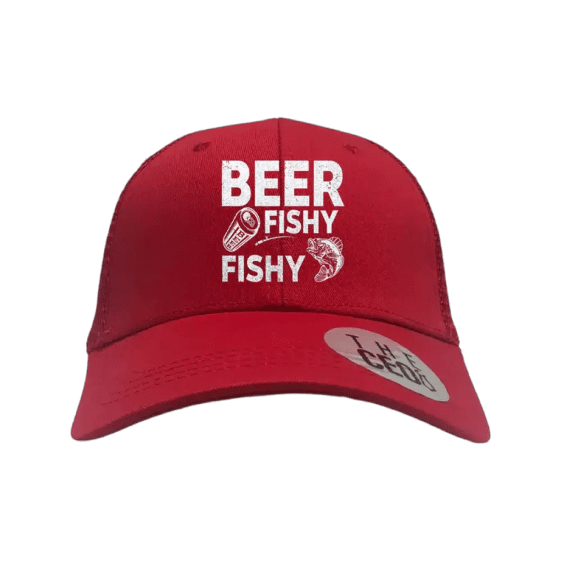 Beer Fishy Fishy Embroidered Trucker Hat