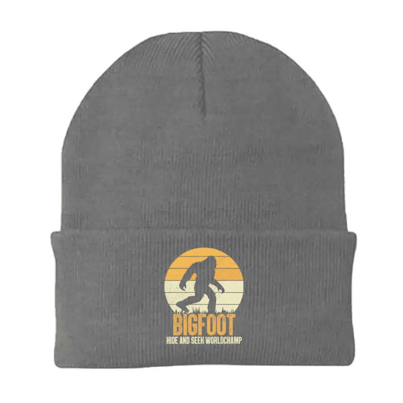 Bigfoot Hide And Seek Embroidered Beanie