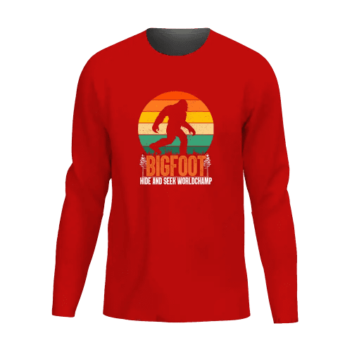 Bigfoot Hide And Seek Men Long Sleeve Shirt