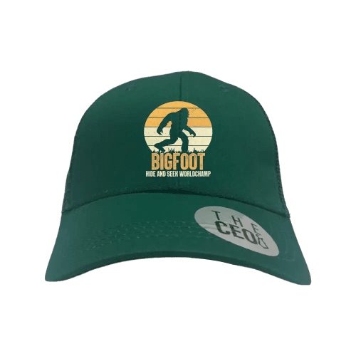 Bigfoot Hide And Seek Embroidered Trucker Hat