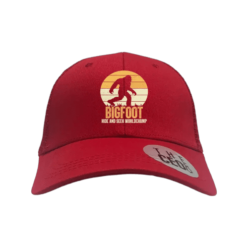 Bigfoot Hide And Seek Embroidered Trucker Hat