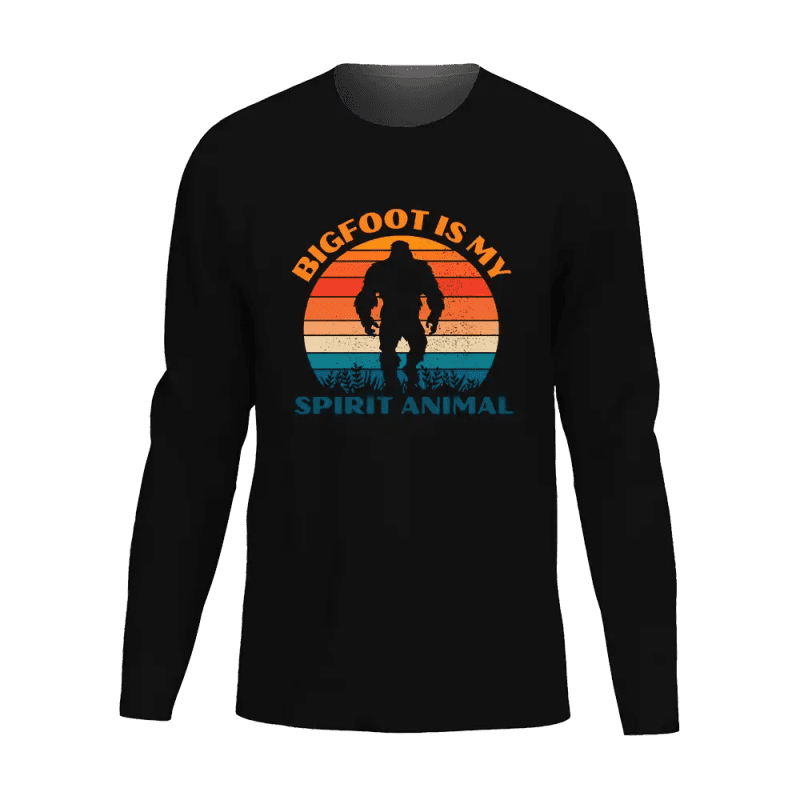 Bigfoot Is My Spirit Animal Men Long Sleeve Shirt