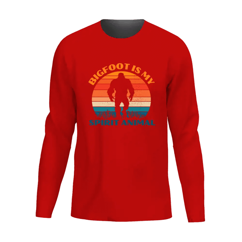 Bigfoot Is My Spirit Animal Men Long Sleeve Shirt