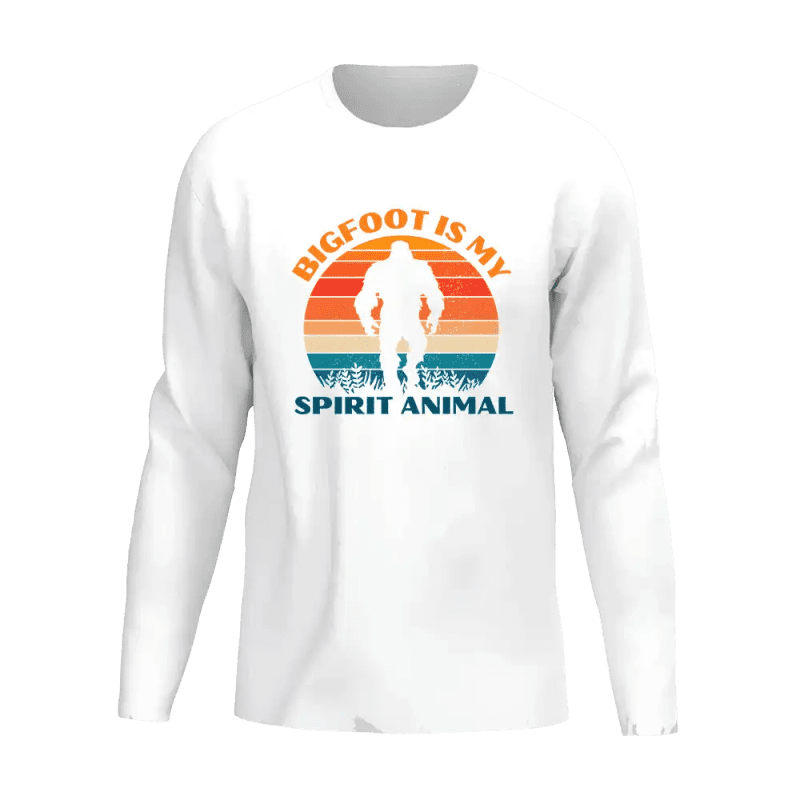 Bigfoot Is My Spirit Animal Men Long Sleeve Shirt