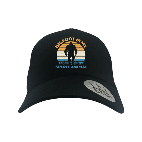 Bigfoot Is My Spirit Animal Embroidered Trucker Hat