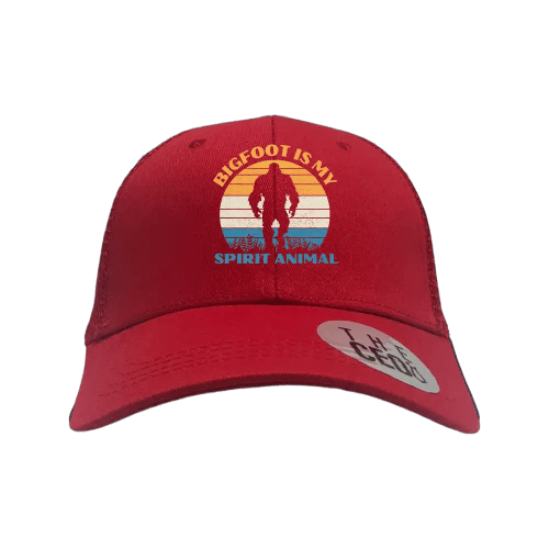 Bigfoot Is My Spirit Animal Embroidered Trucker Hat