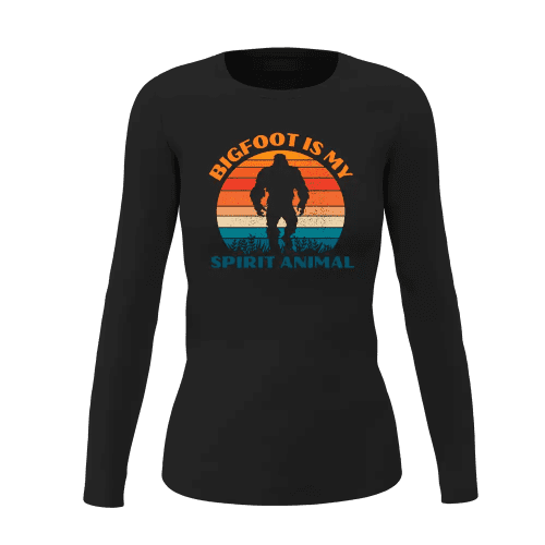 Bigfoot Is My Spirit Animal Women Long Sleeve Shirt