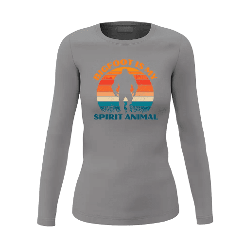 Bigfoot Is My Spirit Animal Women Long Sleeve Shirt