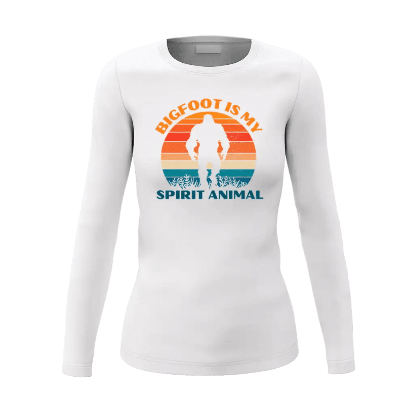 Bigfoot Is My Spirit Animal Women Long Sleeve Shirt