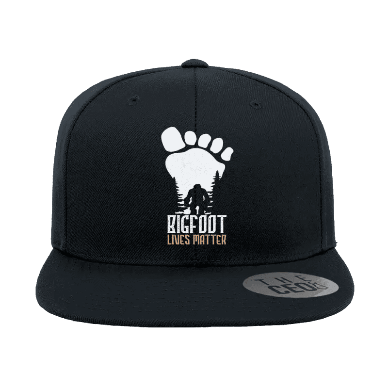 Bigfoot Lives Matter Embroidered Flat Bill Cap