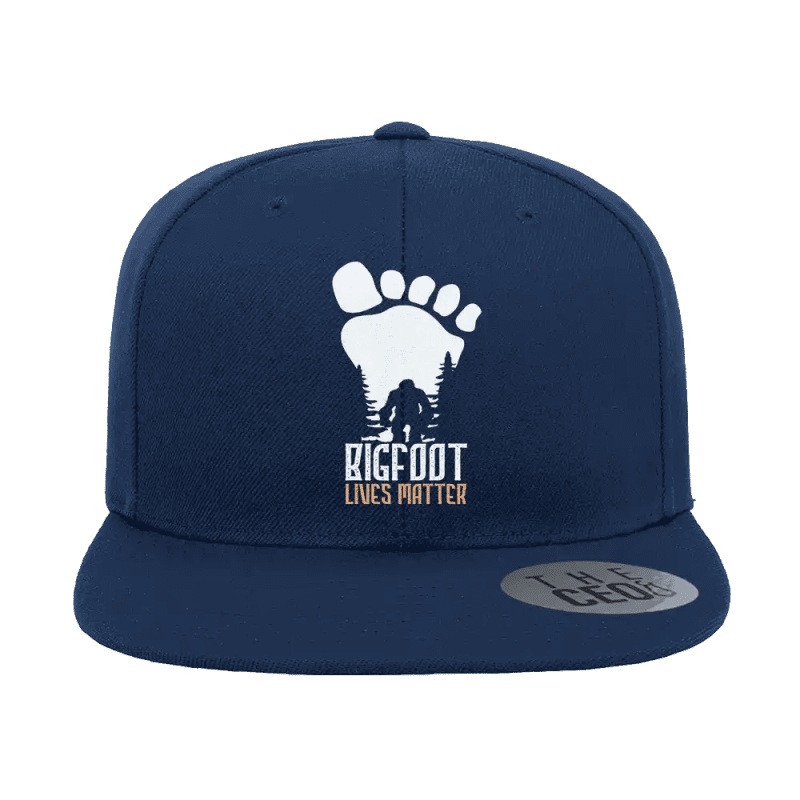 Bigfoot Lives Matter Embroidered Flat Bill Cap