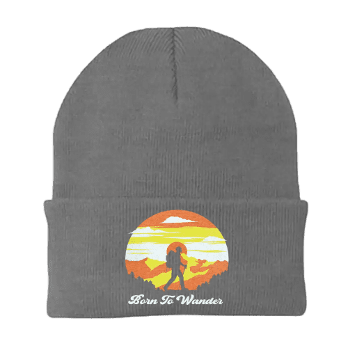 Born To Wander Embroidered Beanie