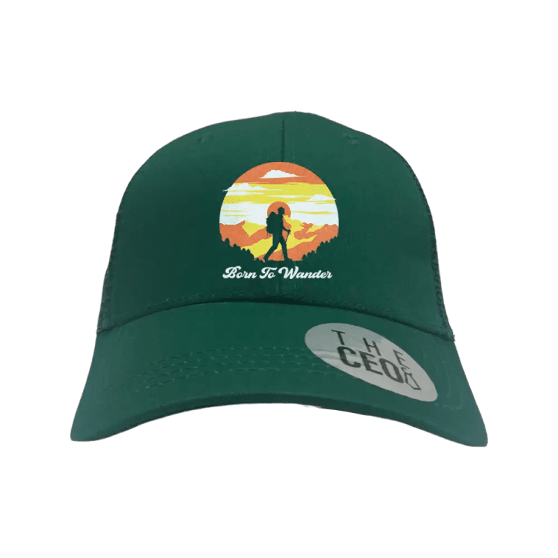 Born To Wander Embroidered Trucker Hat