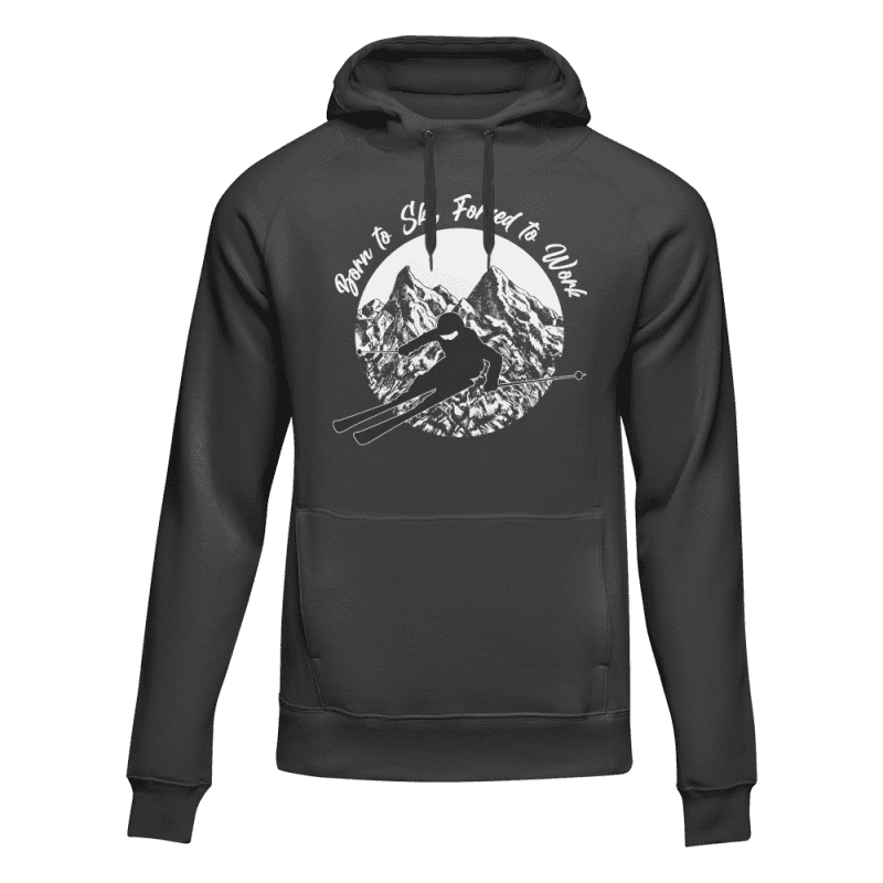 Born To Ski Forced To Work Unisex Hoodie