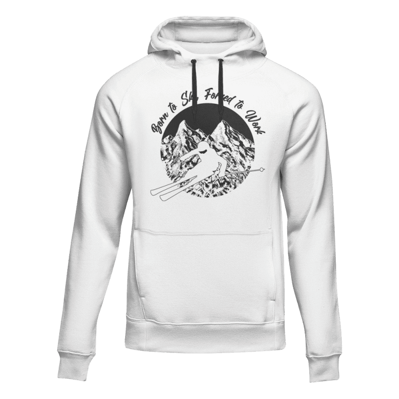 Born To Ski Forced To Work Unisex Hoodie