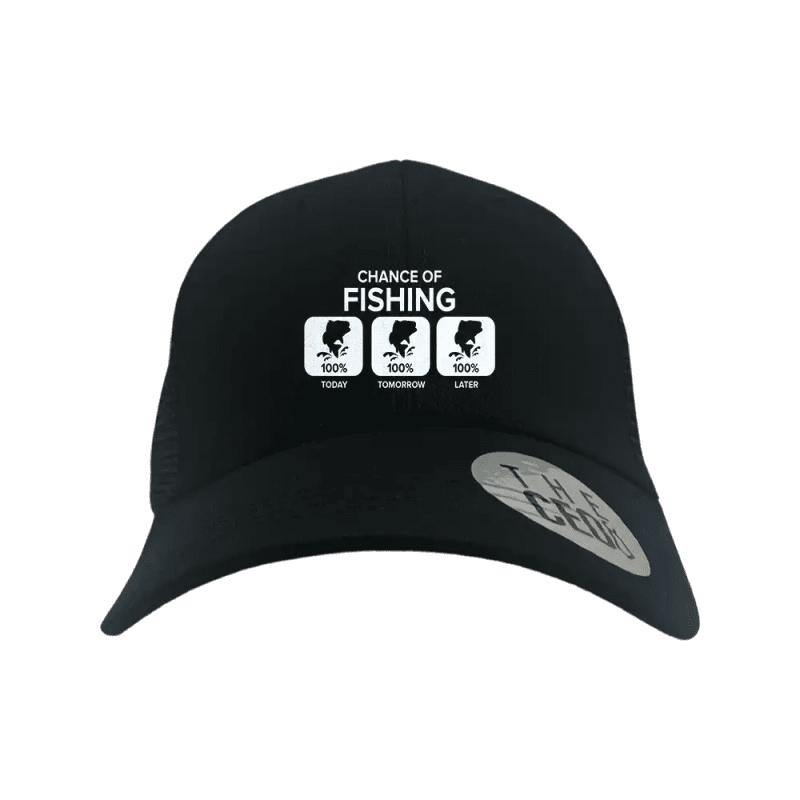 Chance of Fishing Embroidered Trucker Hat