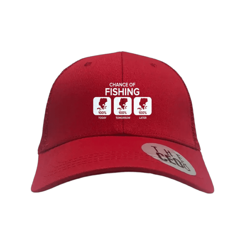 Chance of Fishing Embroidered Trucker Hat