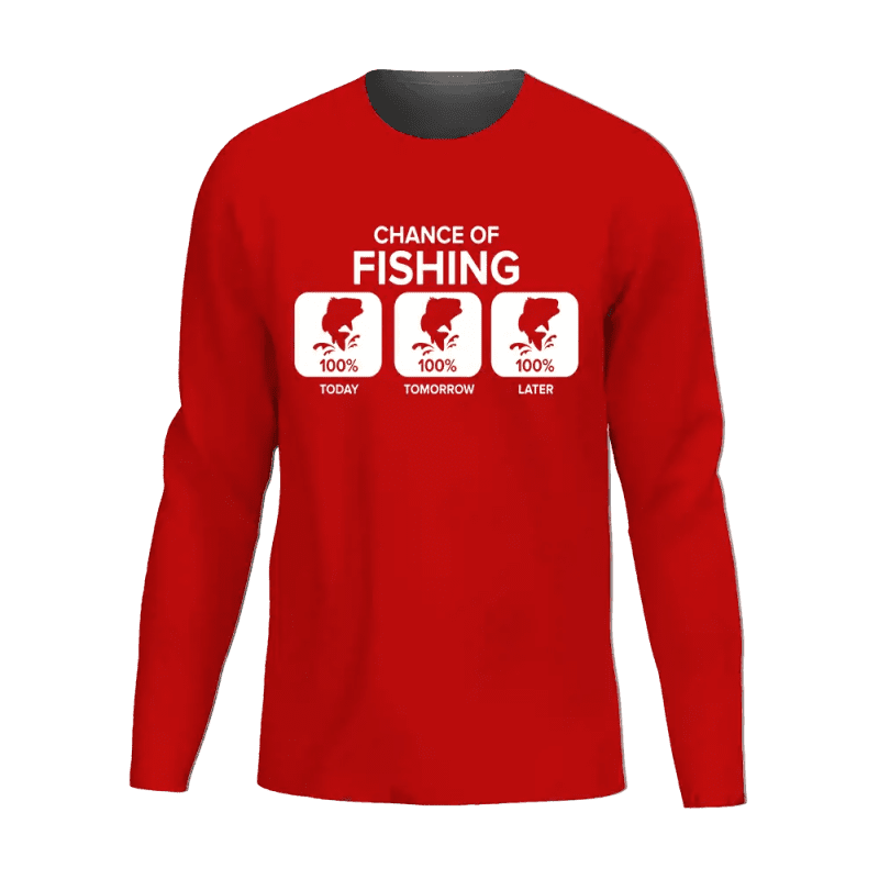 Chance of Fishing Men Long Sleeve Shirt