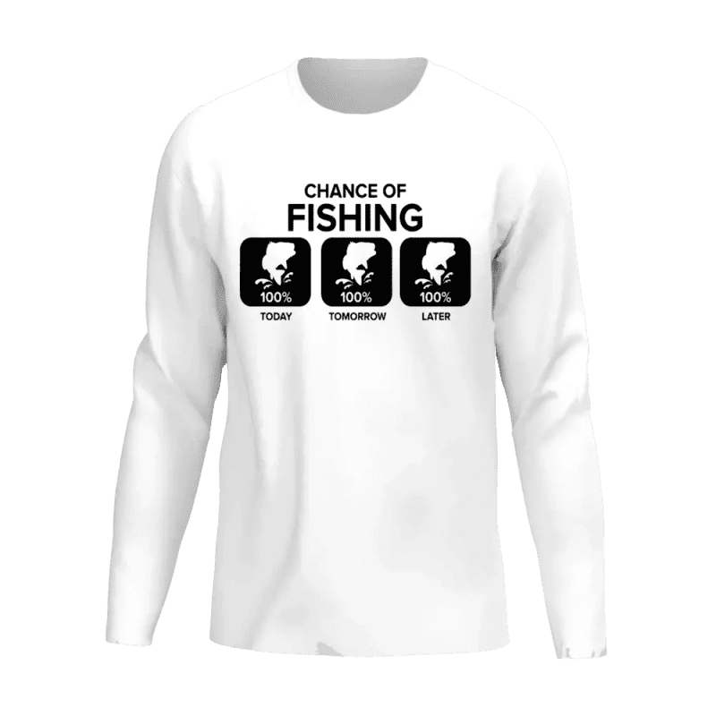 Chance of Fishing Men Long Sleeve Shirt