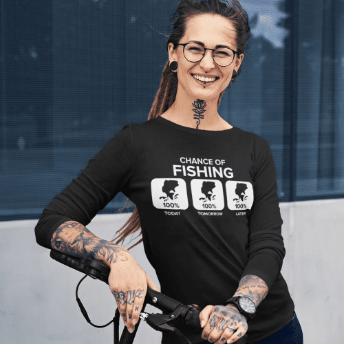 Chances of fishing women longsleeve black model