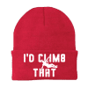 Climbing I'd Climb That Embroidered Beanie