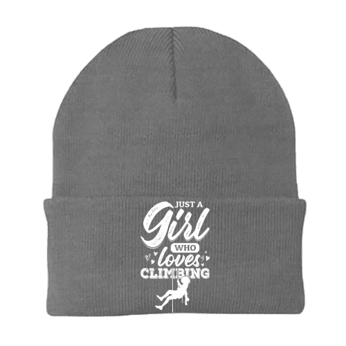 Climbing Just A Girl Who Loves Climbing Embroidered Beanie