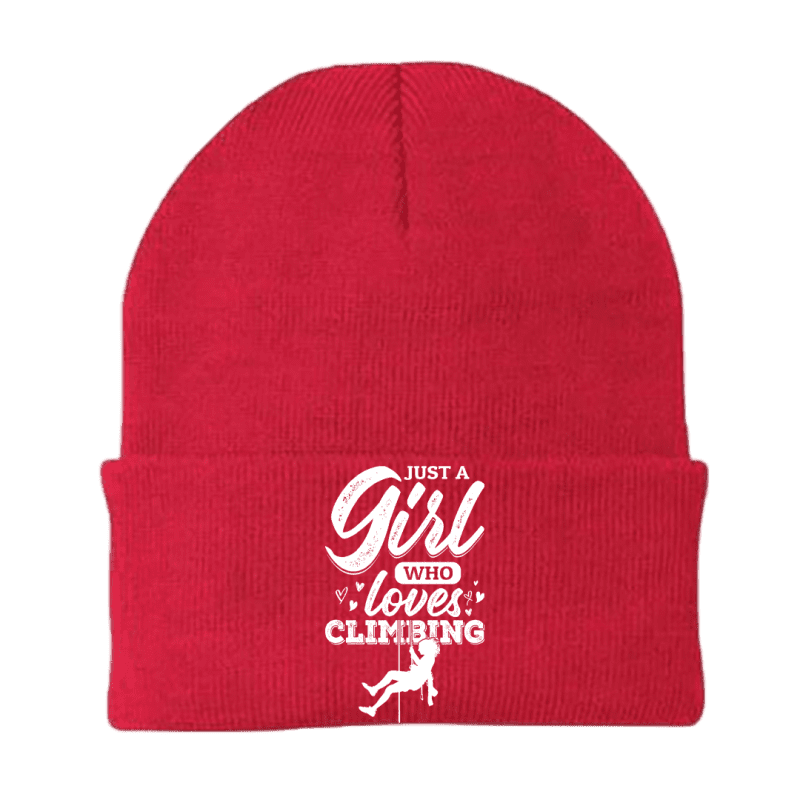 Climbing Just A Girl Who Loves Climbing Embroidered Beanie