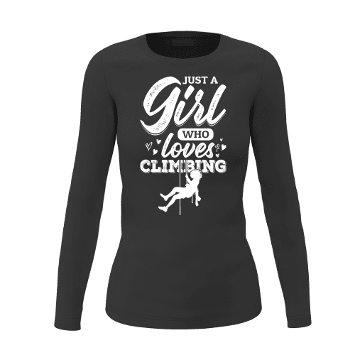 Climbing Just A Girl Who Loves Climbing Women Long Sleeve Shirt