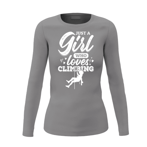 Climbing Just A Girl Who Loves Climbing Women Long Sleeve Shirt