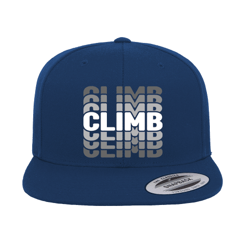 Climmmmmb Printed Flat Bill Cap