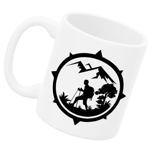 Hiking Mountain Compass 11oz Mug