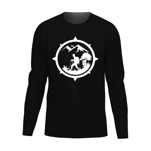 Hiking Mountain Compass Men Long Sleeve Shirt