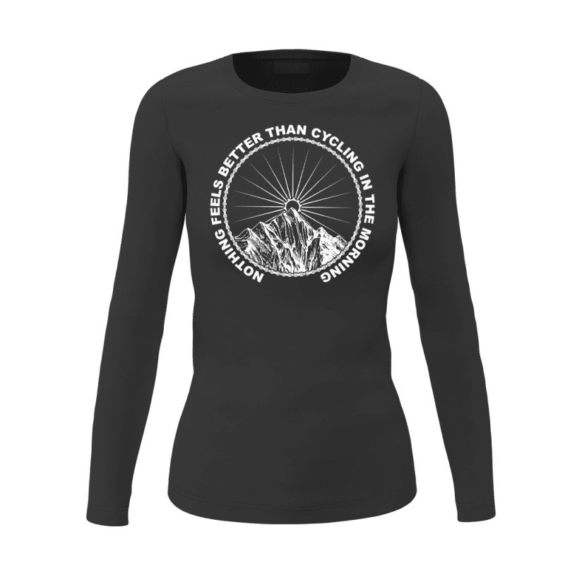 Cycling In The Morning Women Long Sleeve Shirt