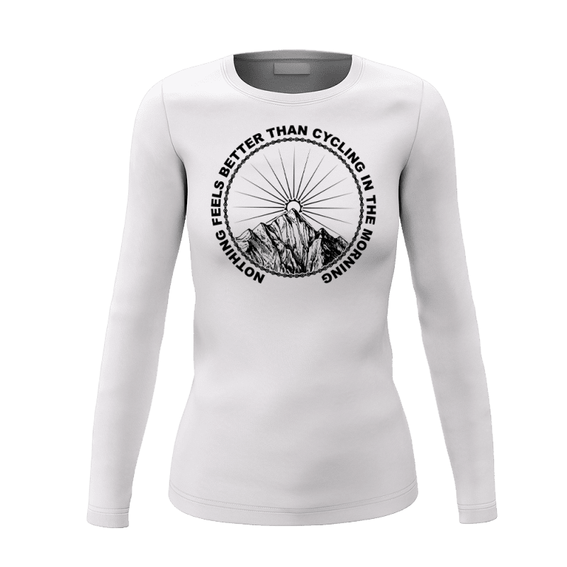 Cycling In The Morning Women Long Sleeve Shirt